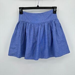 Milly Minis Flare‎ Skirt Kids Size 16 Blue Chambray Summer Skirt Preppy NWT